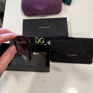 Dolce & Gabbana Black and Gold Sunglasses